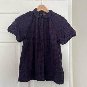 TOAST UK Checked Shirt, Burgundy, Size 10 UK/6 US